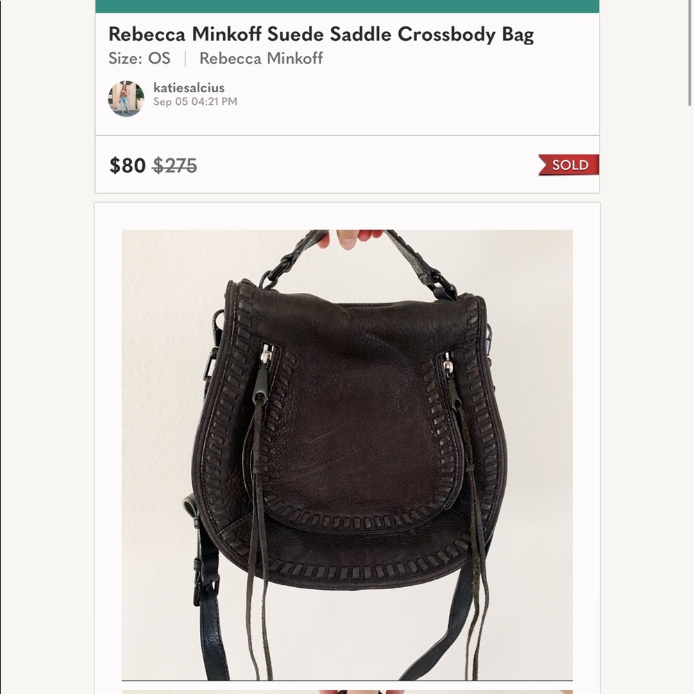 Rebecca Minkoff Suede Saddle Crossbody Bag